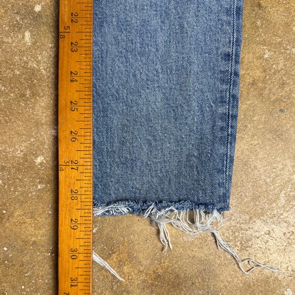 Free‎ People We The Free Distressed Raw Hem Jeans Women’s Size 28 Light Wash - Picture 14 of 15